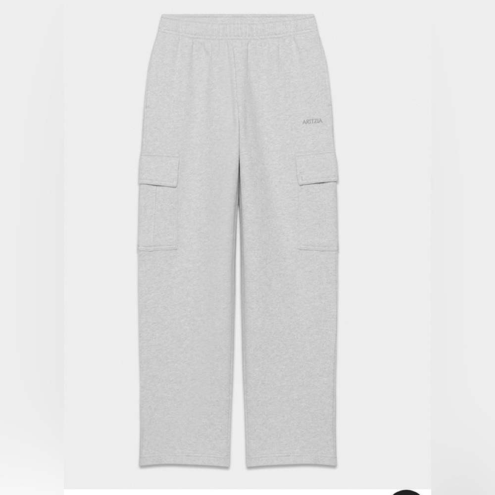 ARITZIA COZY SWEATFLEECE MEGA FIT CARGO SWEATPANTS  GREY